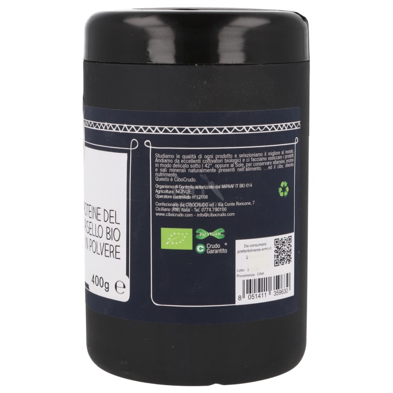 PROTEIN.DEL PISELLO BIO RAW 400G CC