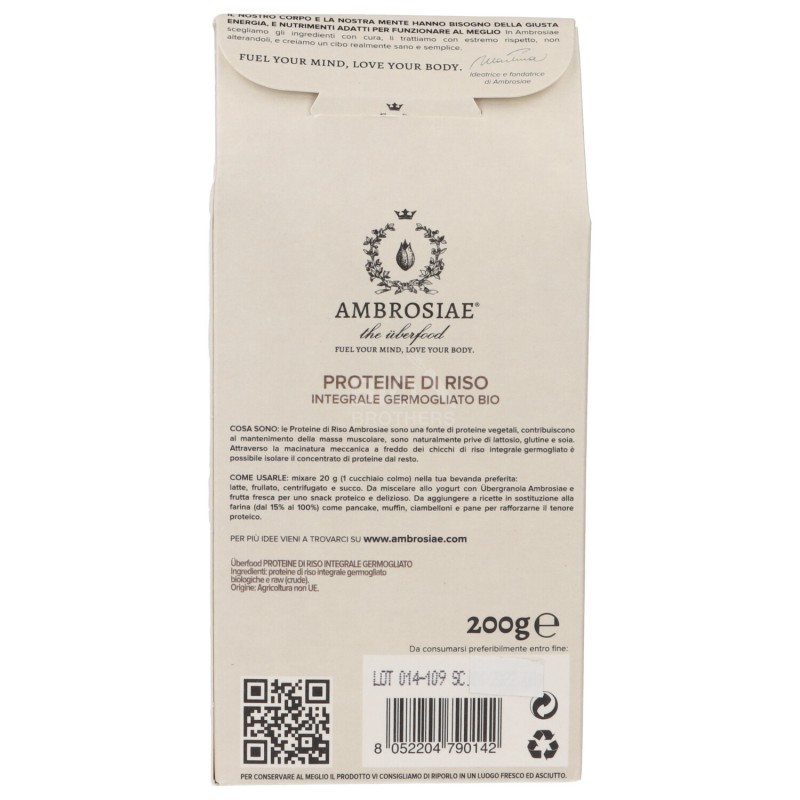 PROTEINE DEL RISO 200G AMBROSIAE