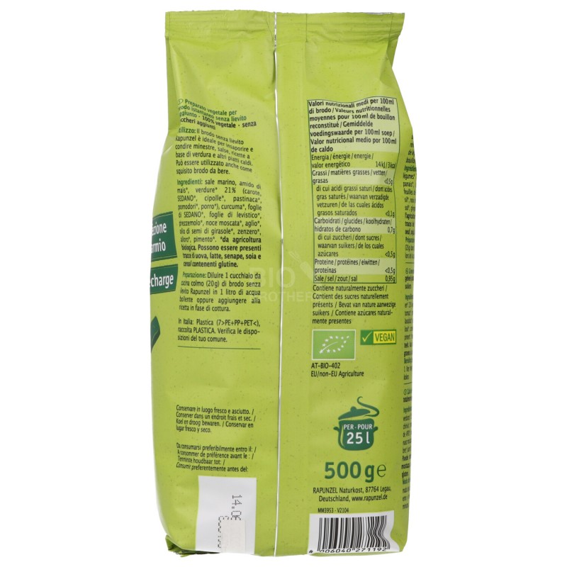 Brodo vegetale senza lievito sacchetto ricarica