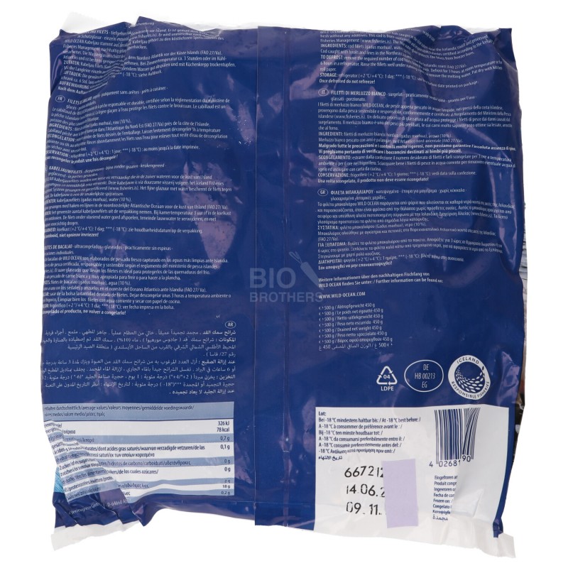 FILETTI MERLUZZO BCO 500G WILD OCEA