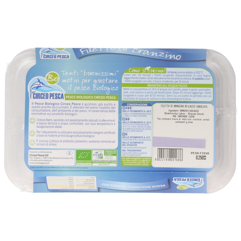 FILETTO BRANZINO 250G CIRCEO PESCA