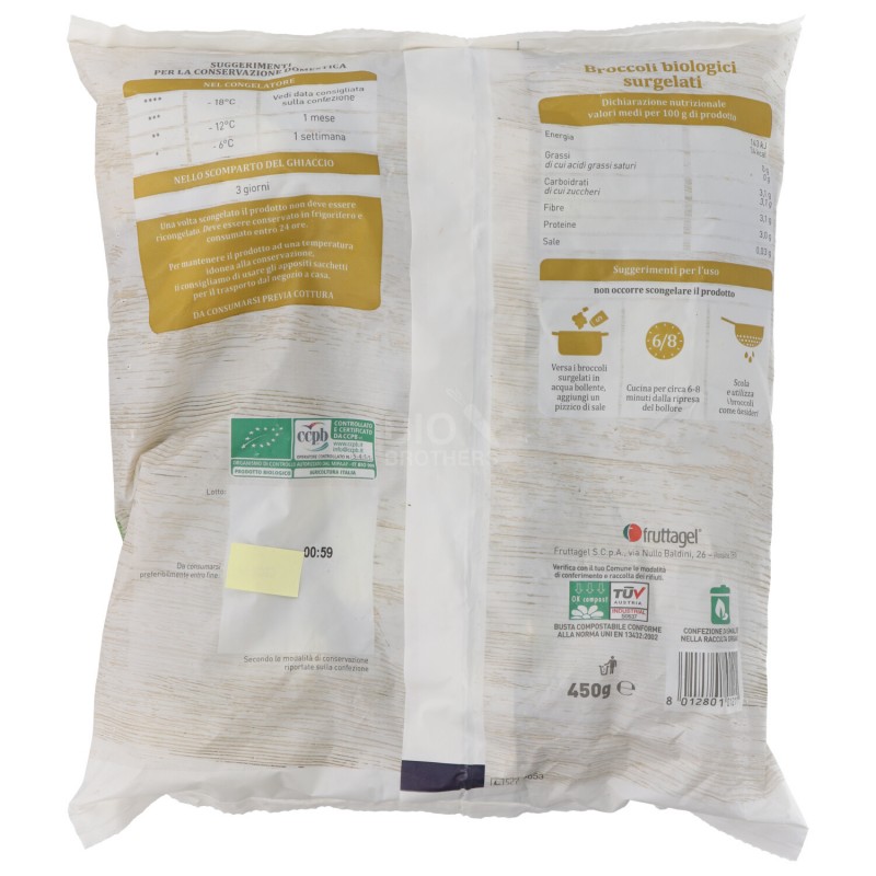 BROCCOLI SURGELATI BIO 450G ORTO.C.
