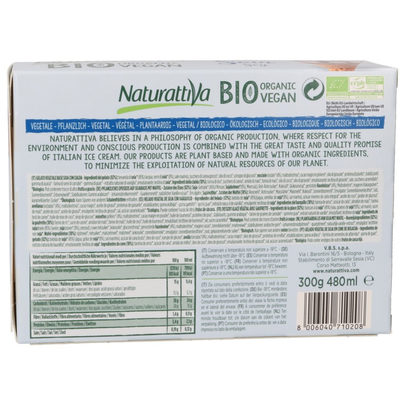 Conetti gelato alla soia bio