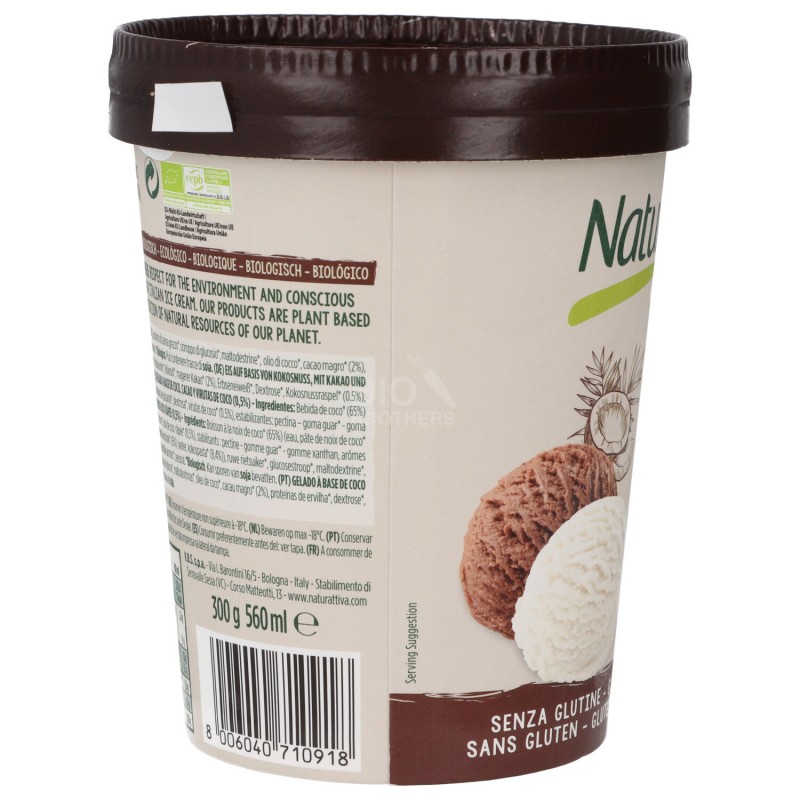 GELATO COCCO CACAO VEGAN SENZ/GLUT 300GR NATUR.