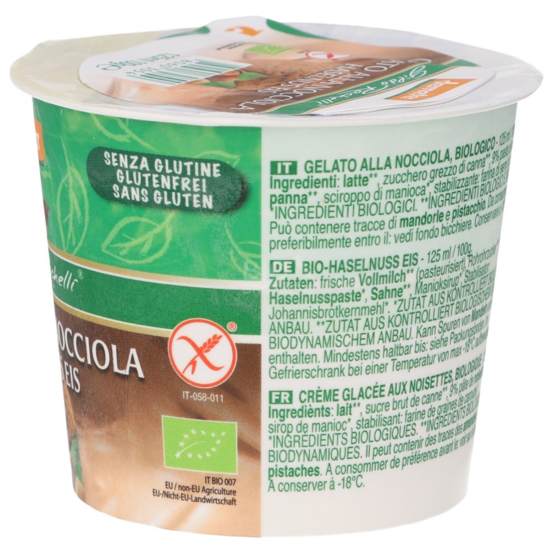 GELATO NOCCIOLA BIOLOGICO DEMETER 100GR RAGHELLI