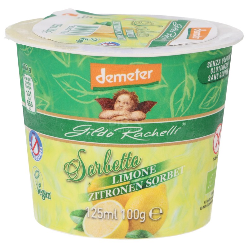 SORBETTO LIMONE BIOLOGICO SENZ/GLUT 100GR RACHELLI