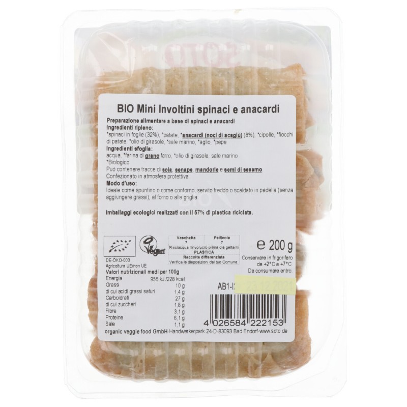 INVOLT. SPIN/ANAC. 200GR SOTO