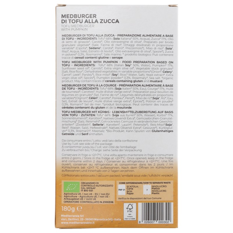 MEDBURGER ZUCCA 180G MEDITERR.