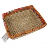 CESTO RETTANGOLARE IN HOGLA E SARI 25X30CM H10 VUOTO