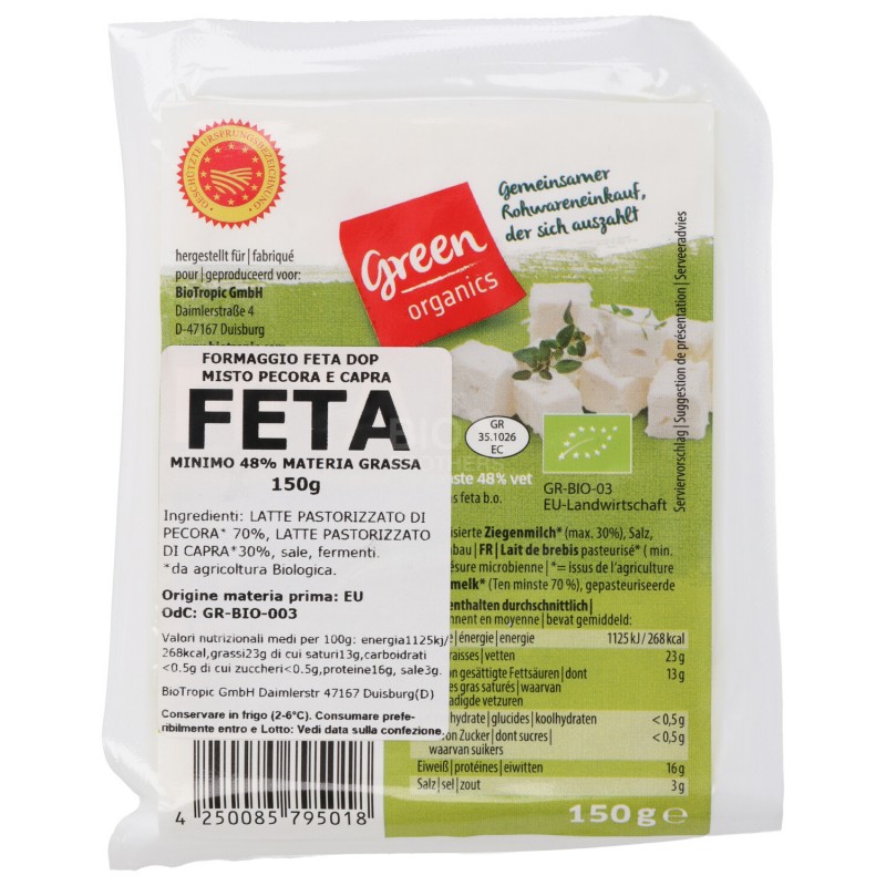 FETA GRECO 48% ORIGINAL 150G GREENORG.