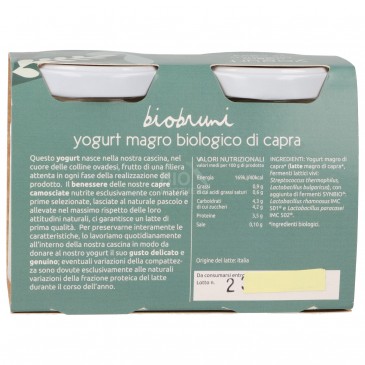 YOGURT MAGRO CAPRA 2X150G BIOBRUNI YOGURT MAGRO CAPRA 2X150G BIOBRUNI