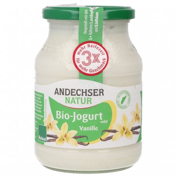Yogurt mild Bio alla Vaniglia in vetro Yogurt mild Bio alla Vaniglia in vetro