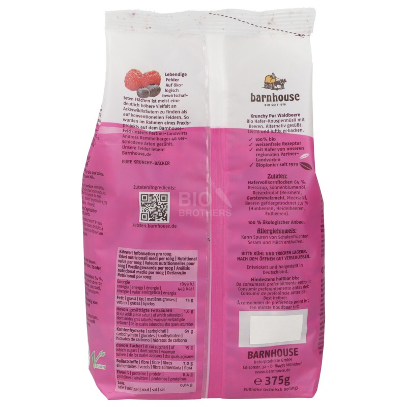 GRANOLA FR.BOSCO S/Z 375GR BARN