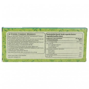 Brodo vegetale Biologico classico 12 dadi Brodo vegetale Biologico classico 12 dadi