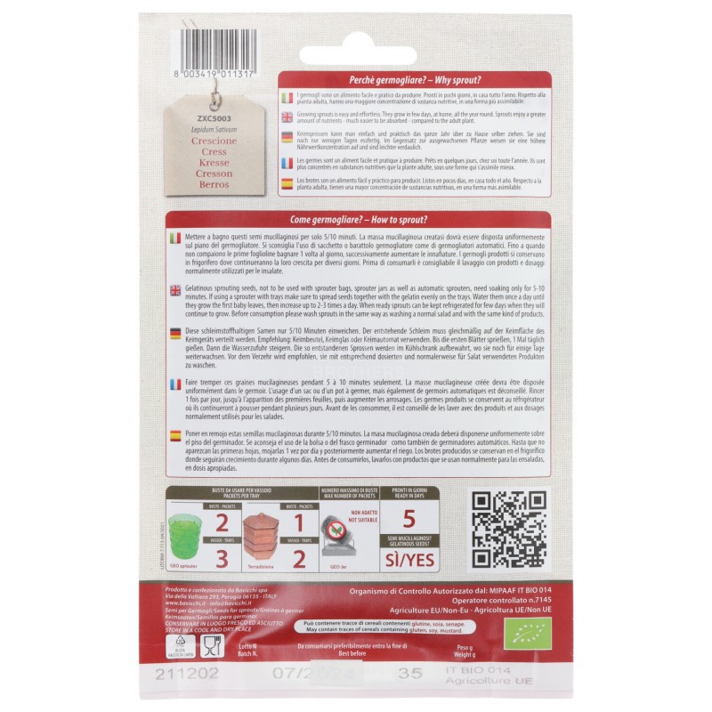 SEMI CRESCIONE 35GR GERM. GEO