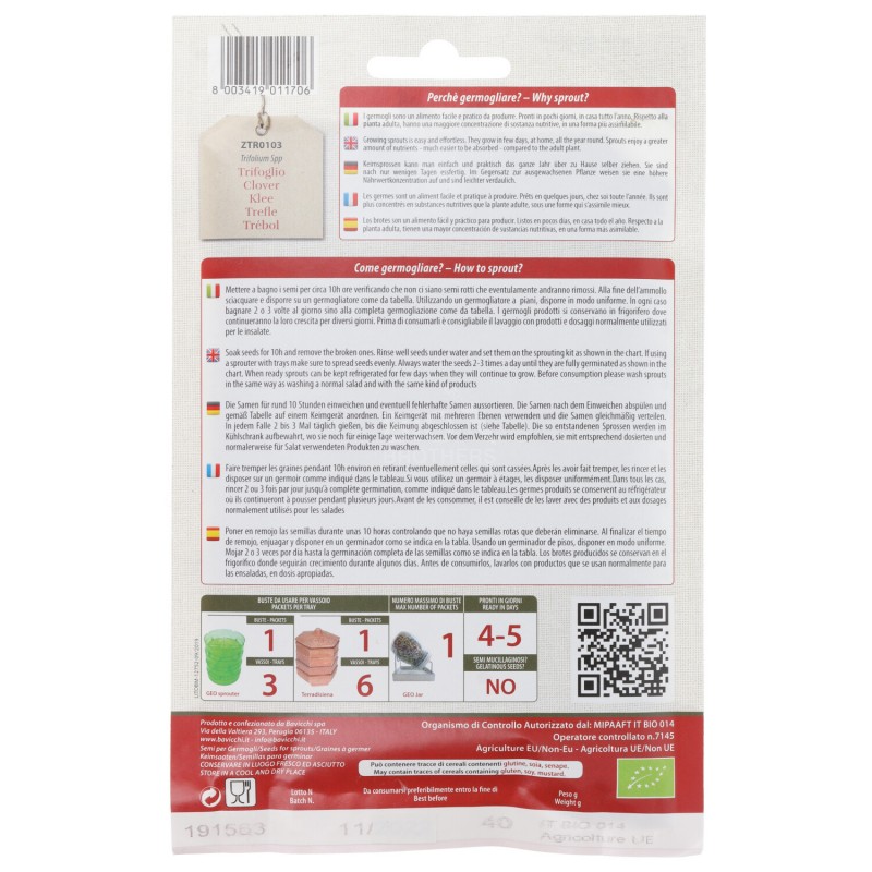 SEMI TRIFOGLIO 50GR GERM. GEO