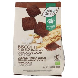BISCOTTI COCCO CACAO 300G VIA GRANO 