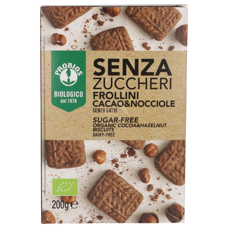 FROLLINO CACAO & NOCCIOLE SENZA ZUCCHERI CON ERITRITOLO 200G PROBIOS