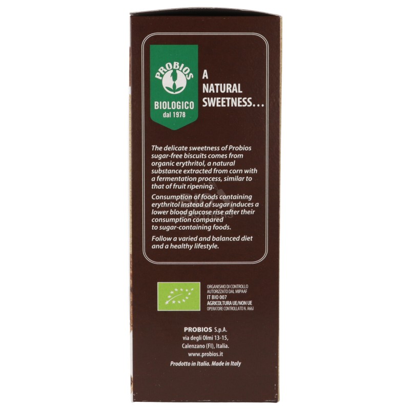 FROLLINO CACAO & NOCCIOLE SENZA ZUCCHERI CON ERITRITOLO 200G PROBIOS