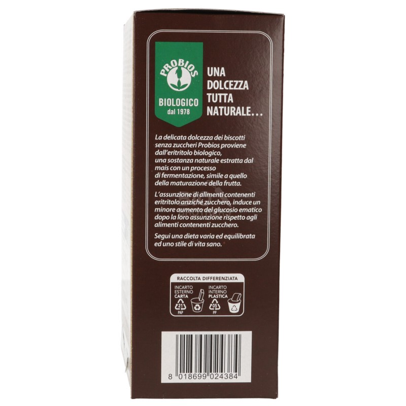 FROLLINO CACAO & NOCCIOLE SENZA ZUCCHERI CON ERITRITOLO 200G PROBIOS