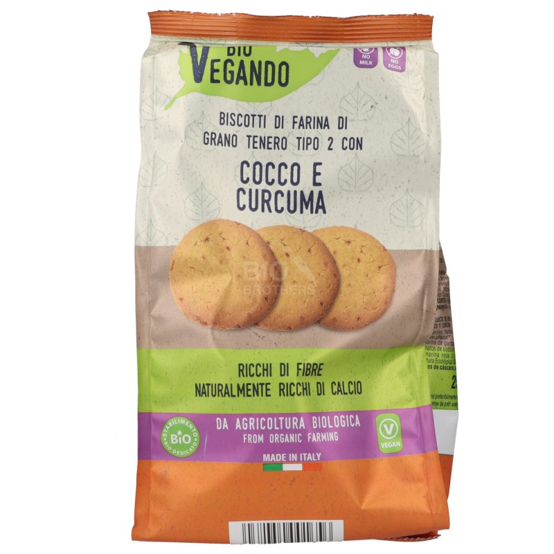 BIVEG.BISC.COCCO CURCUMA 250GR SLS