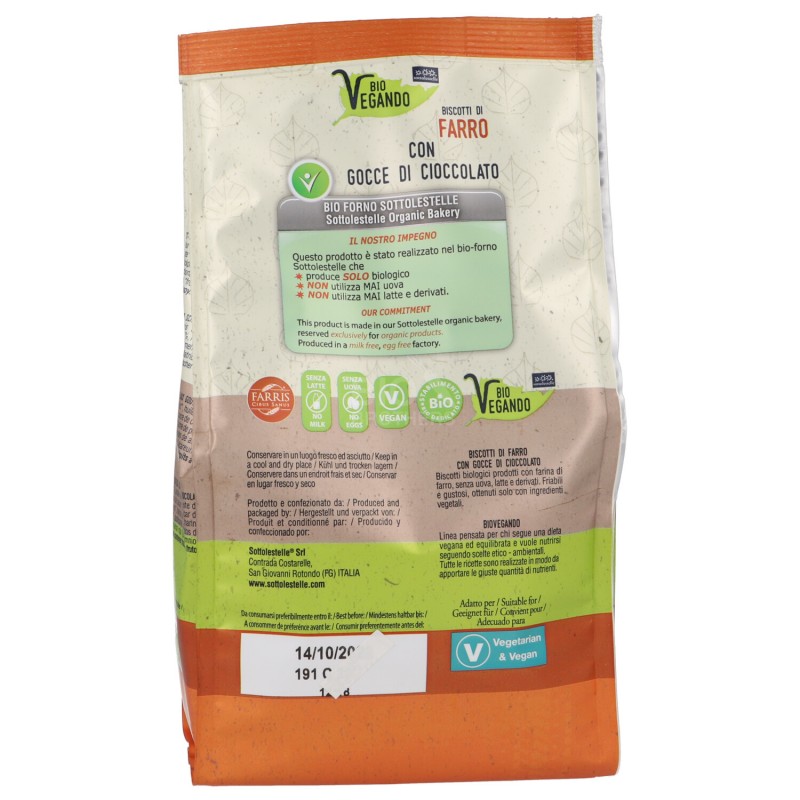 BISC. FARRO GOCCE CIOCC. VEGAN 250GR