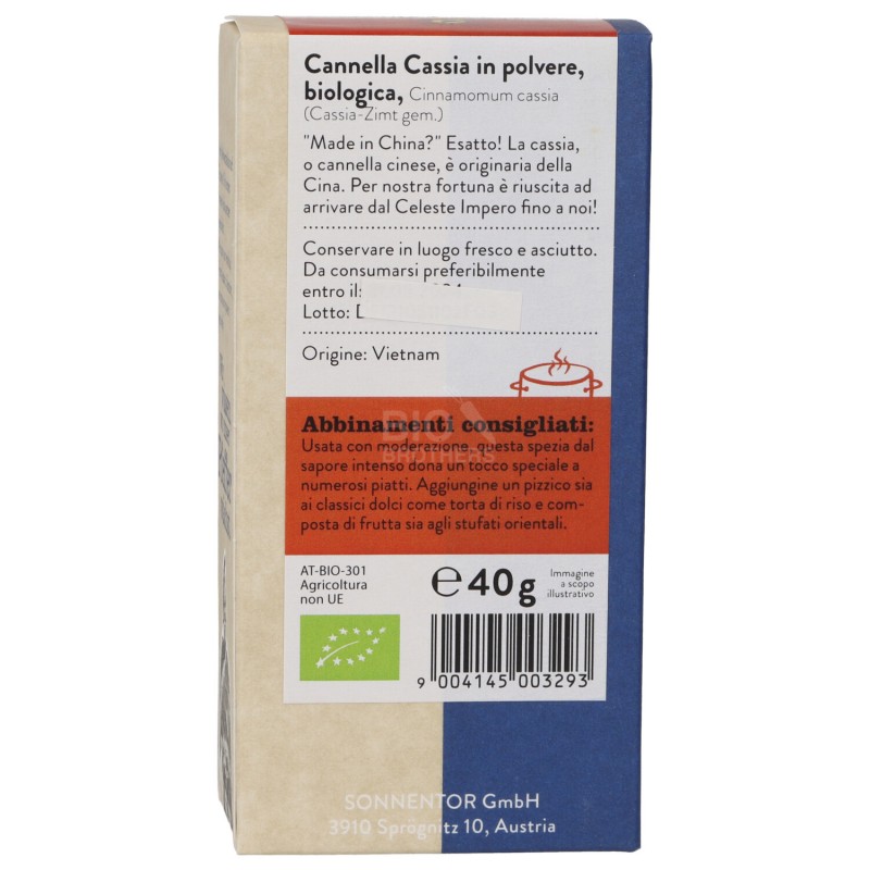 CANNELLA CASSIA PLV 40GR SONNENTOR 