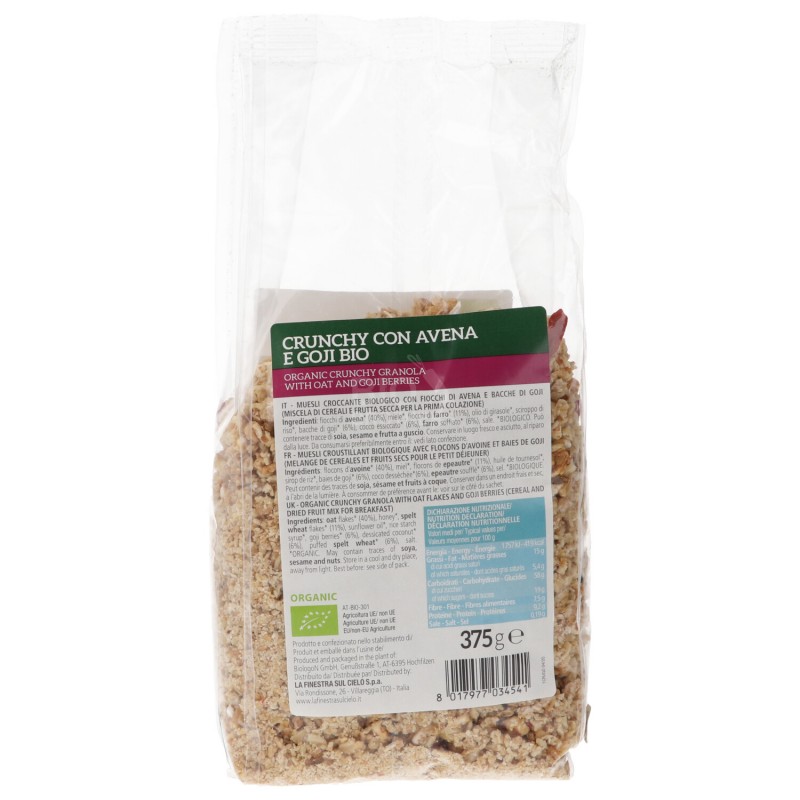 CRUNCHY AVENA GOJI 375G FINESTRA