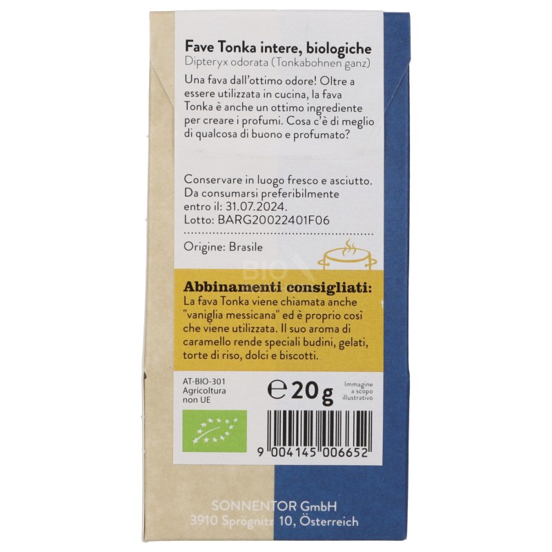 FAVE TONKA BIO INTERE 20G SONNENTOR