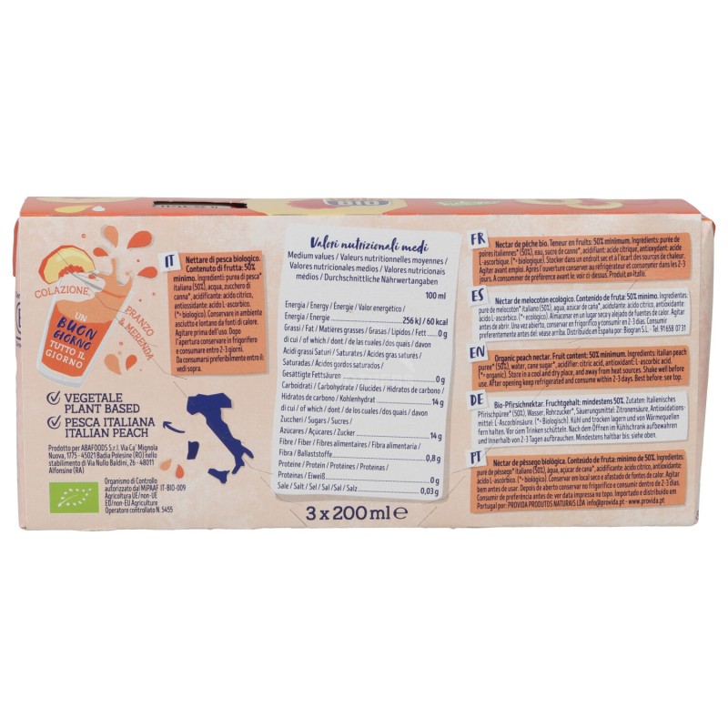 NETTARE DI PESCA 3X200ML ISOLABIO