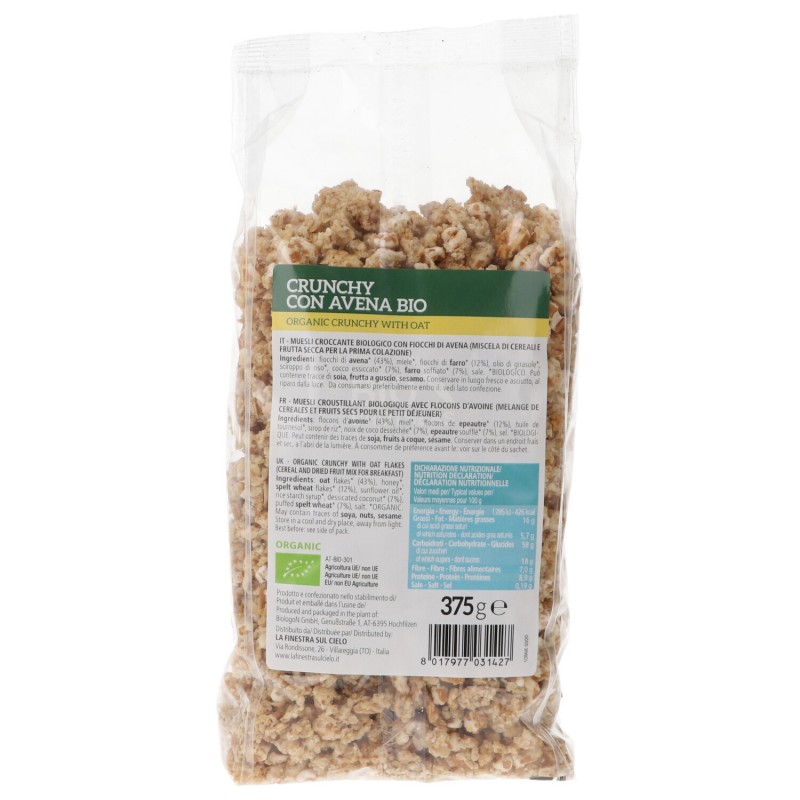 Crunchy bio con avena