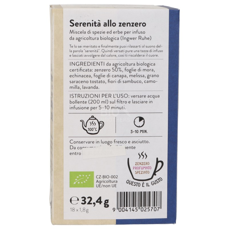 INFUSO FILTR.SERENITA' ALLO ZENZERO 32.4G SNN