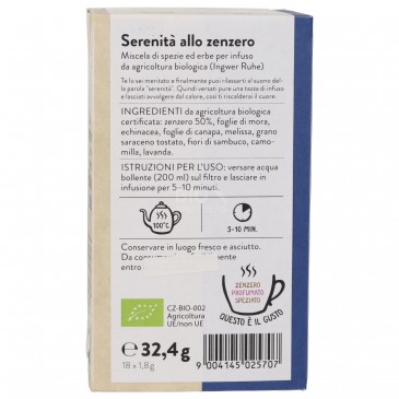 INFUSO FILTR.SERENITA' ALLO ZENZERO 32.4G SNN INFUSO FILTR.SERENITA' ALLO ZENZERO 32.4G SNN