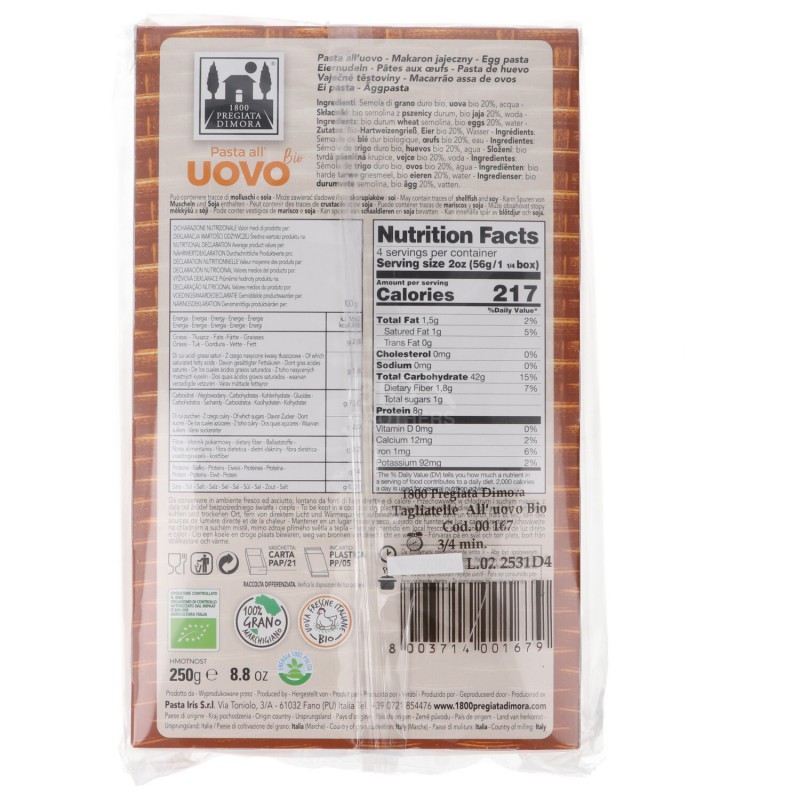 TAGLIAT.ALL'UOVO 250GR PREGIATA DIMORA