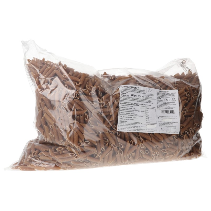 Penne Integrali maxi 5kg pasta di semola di grano duro Bio