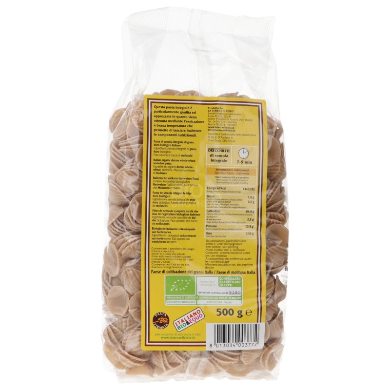 ORECCHIETTE INT. 500GR TERRA C.