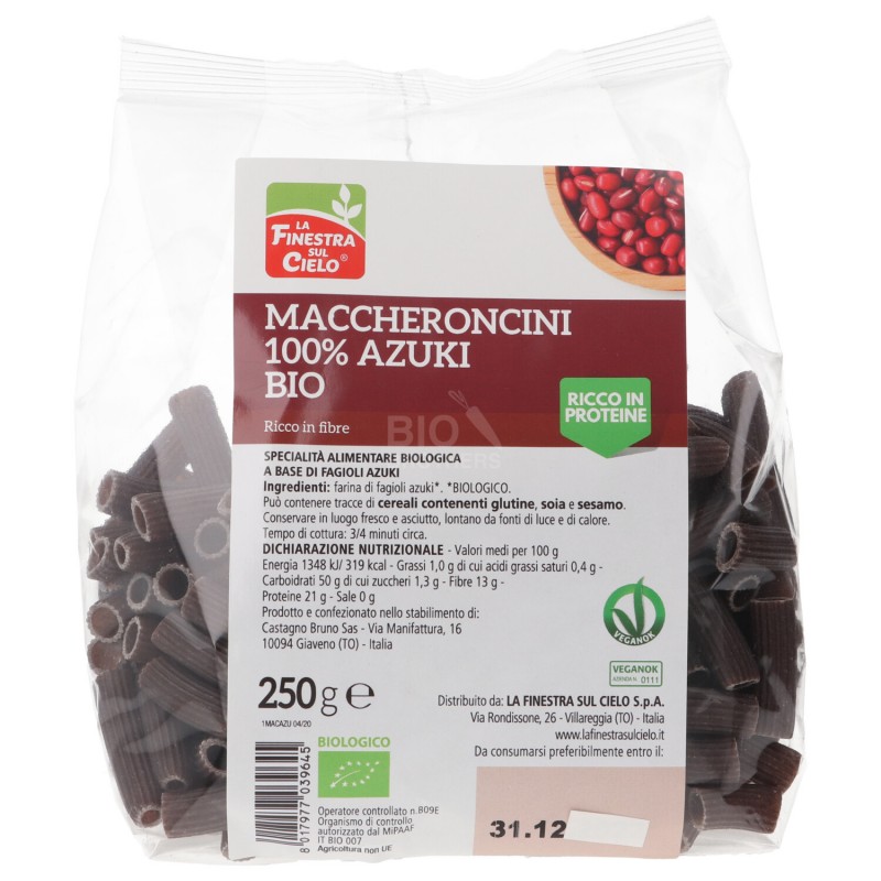 MACCHERONI 100% AZUKI 250G FINESTRA