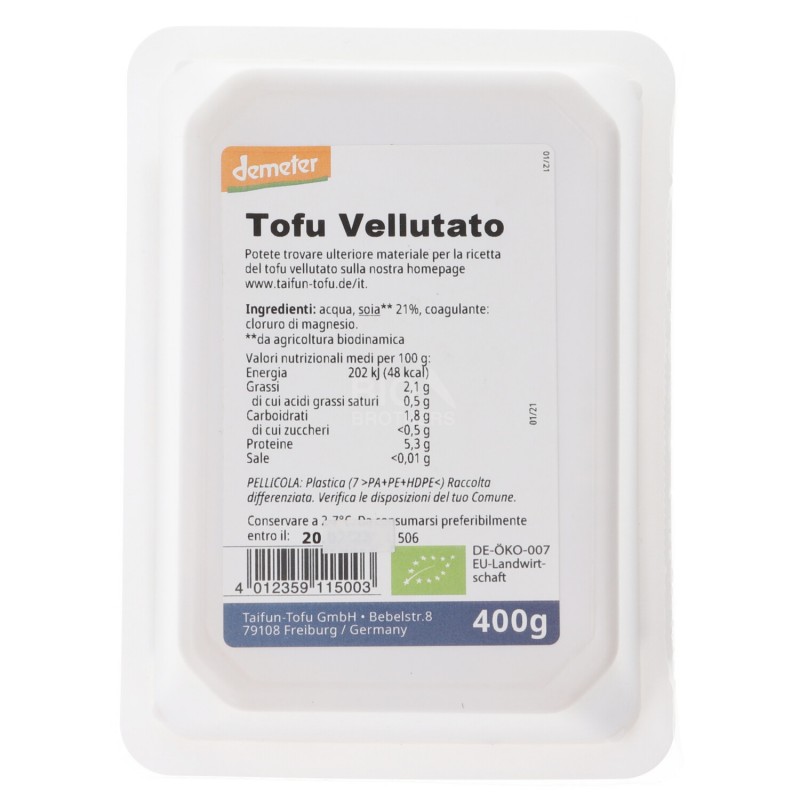 TOFU VELLUTATO CREMOSO BIOLOGICO 400GR TAIFUN