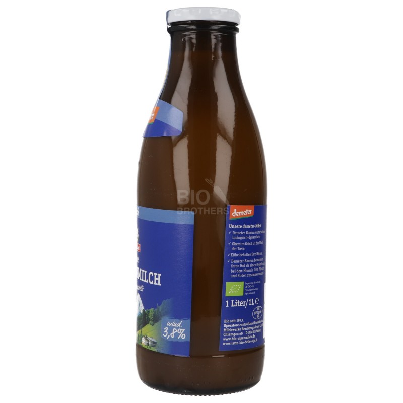 LATTE FRESCO IN BOTTIGLIA INTERO BOTTIGLIA DI VETRO A RENDERE 1LT BERCHTESGADENER