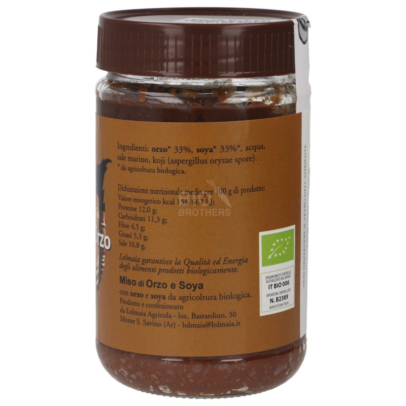 MISO D'ORZO BIO DA FRIGO NON PASTORIZZATO 300GR LOLMAIA