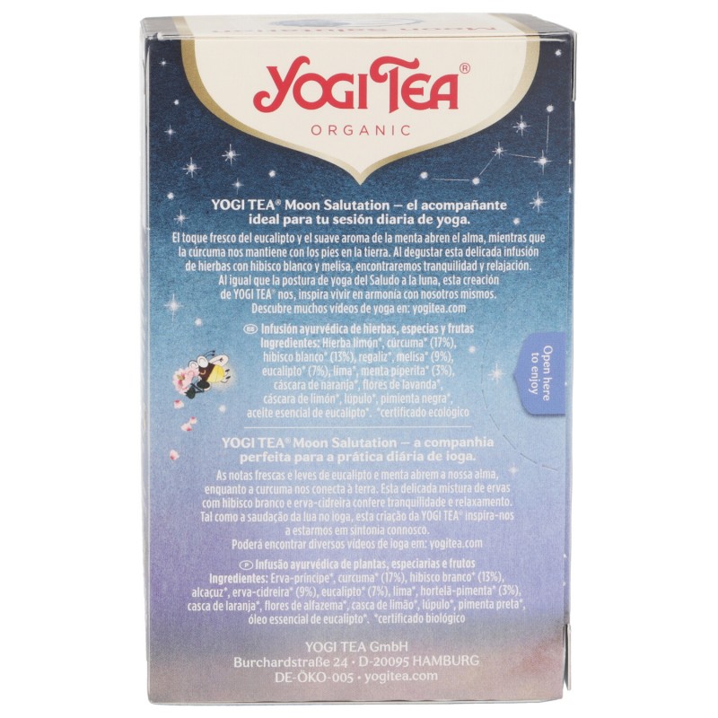 Moon Salutation, infuso ayurvedico Bio in filtri con Eucalipto, Ibisco bianco e Agrumi