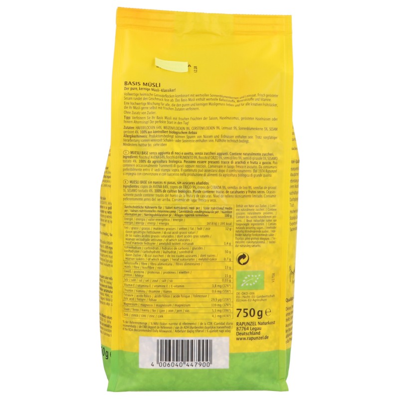 Muesli basis cereali e semi