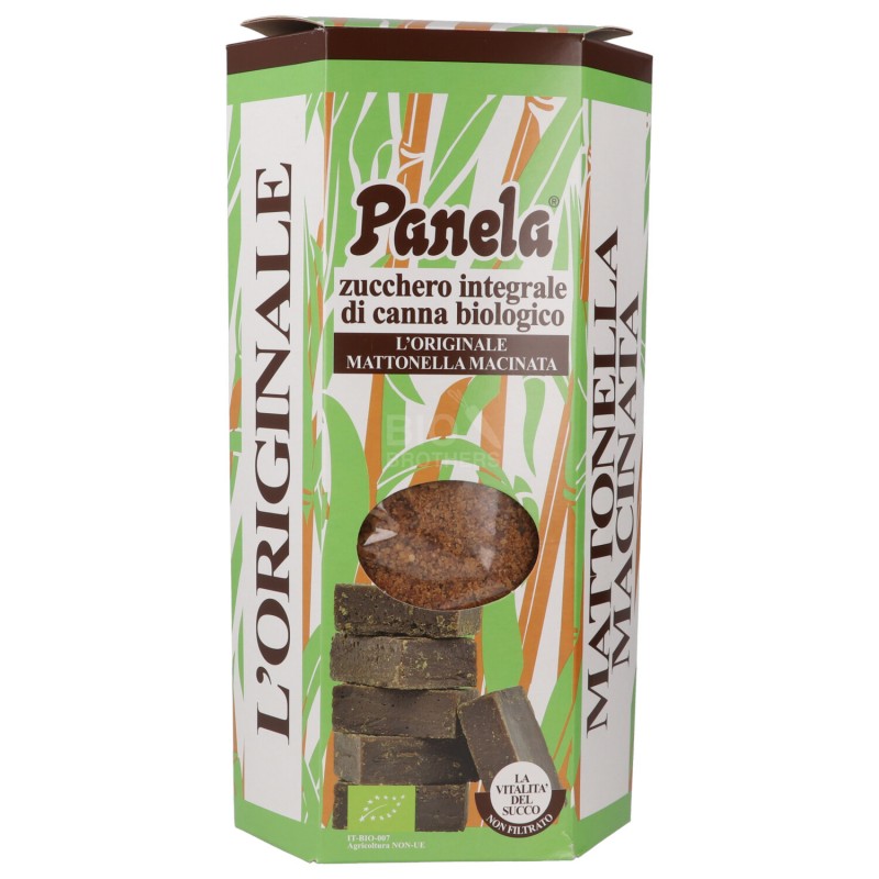 PANELA DELICATA ZUCCHERO DI CANNA SCURO BIOLOGICO 1KG PANELA