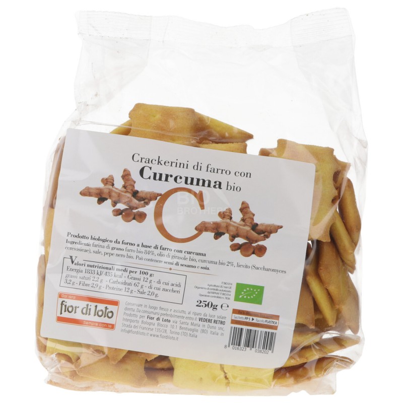 CRACKERINI FARRO CURCUMA 250GR