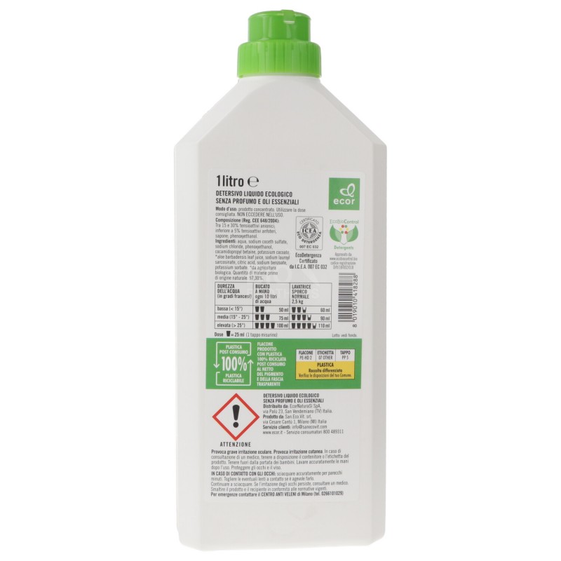 DET.BUCATO MANO S/PROFUMO 1LT ECOR