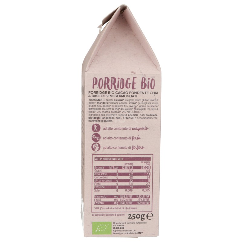 Porridge bio cacao fondente - chia