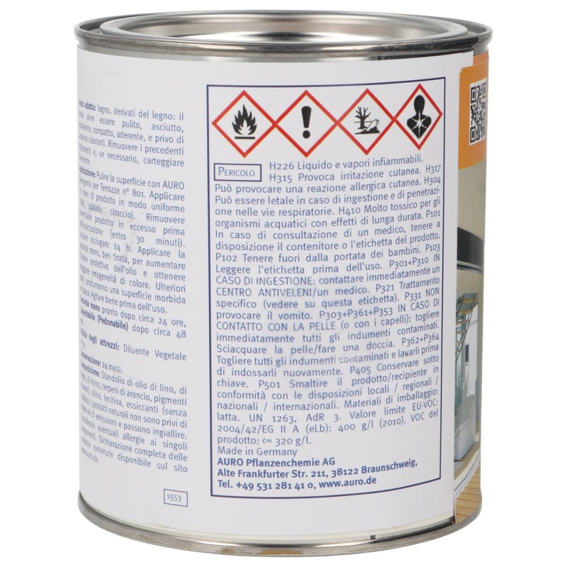 N.110-89 OLIO PER TERRAZZE 750ML AURO