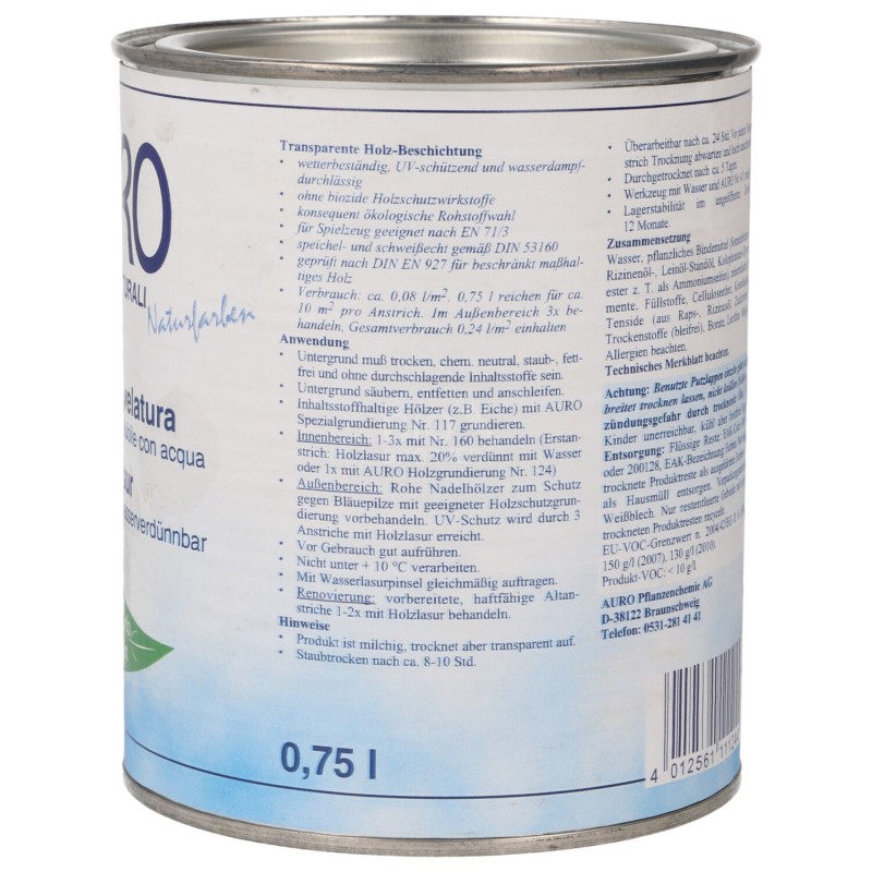 N.160-60 VELATURA LEGNO VERDE 750ML AURO