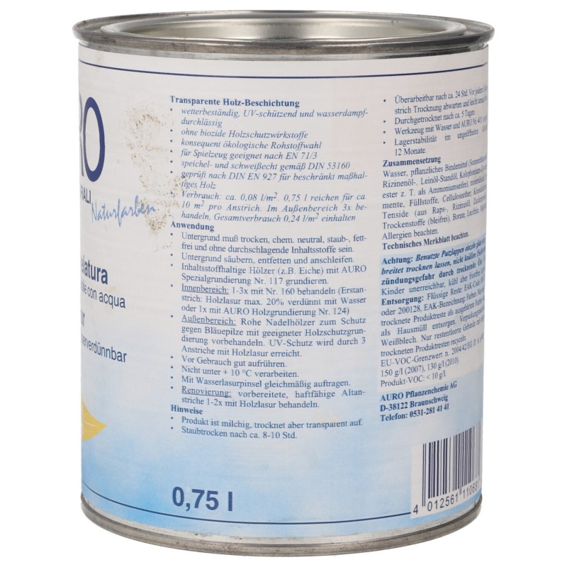 N.160-15 VELATURA LEGNO OCRA 750ML AURO