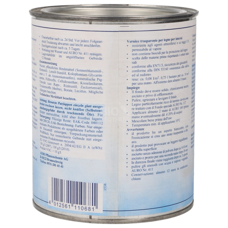 N.160-15 VELATURA LEGNO OCRA 750ML AURO